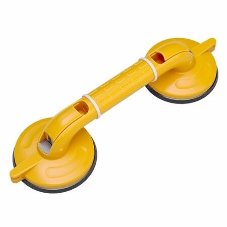 Shower Handle for Bathtubs & Showers, 38CM Grab Bars for Bathroom with Strong Hold Suction Cup, Balance Bar Safety Hand Rail for Elderly Yellow