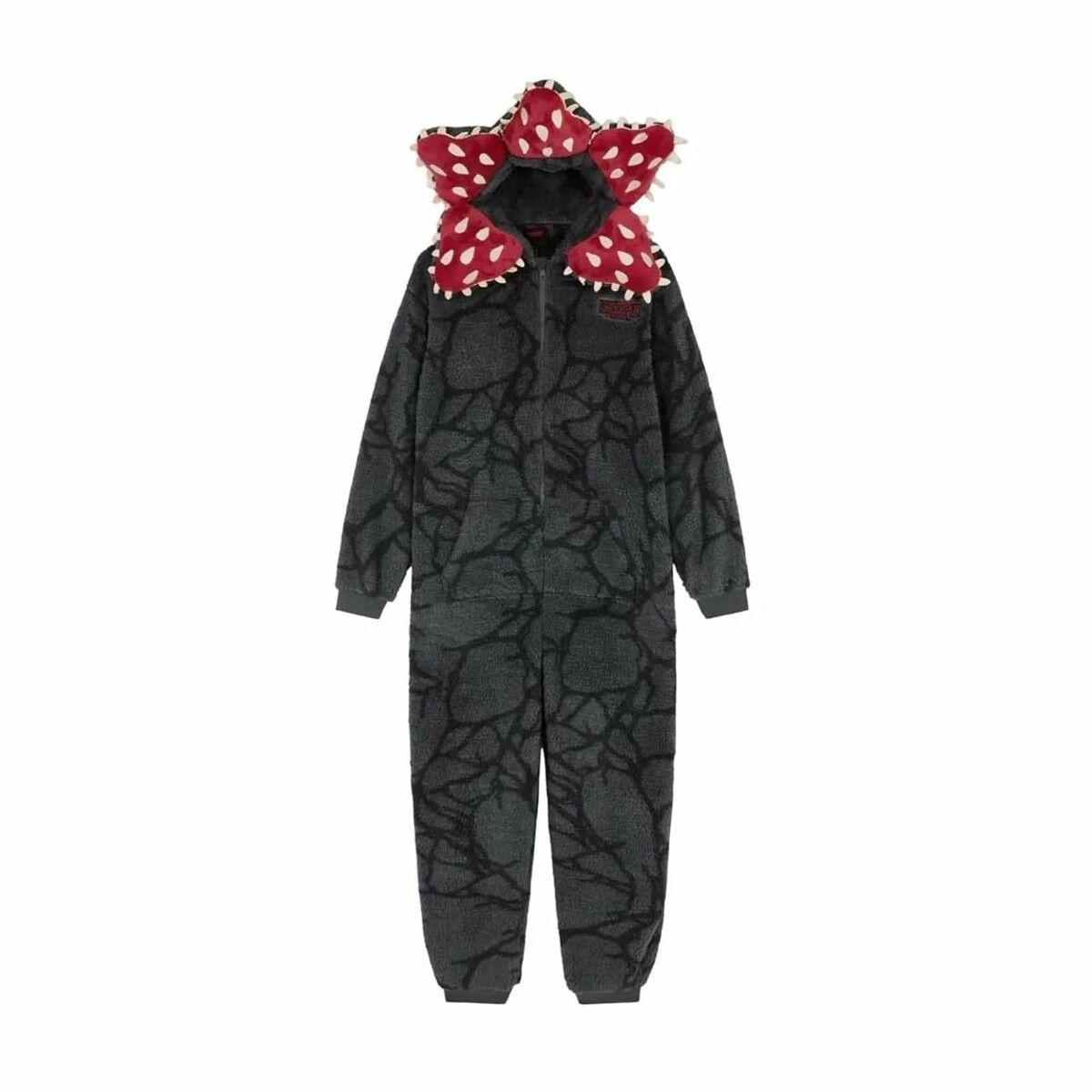 Demogorgon Hooded Jumpsuit Long Sleeve Pajama Hoody Onesie Loungewear Fuzzy Fall Winter Warm Thermal Fluffy Size : Small