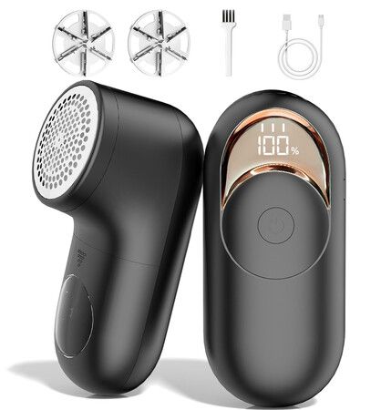 Lint Remover,Bobble Remover for Clothes,Rechargeable Fabric Shaver with LED Display & 3 Speeds,Effectively Sweater Defuzzer Remove Fluff,Lint,and Bobbles
