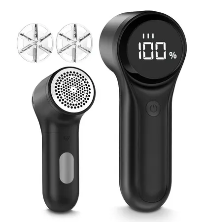 Rechargeable Lint Remover,Bobble Remover for Clothes,3 Speeds Adjustable Fabric Shaver,LED Display Bobble Remover,Lint Shaver for Various Fabrics,Black
