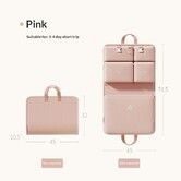 Travel Packing Cubes 7 Set Luggage Organizers Clothes Underwear Compression Storage Bags Down Jacket Travel Essential Christmas Gift COL Pink