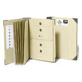 Document Organizer, Premium Life Binder Acid Free Custom Dyed Cloth Bound Accordion Organizer w/ 10 Expandable Pockets File Folders, Slate