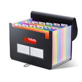 Accordion File Organizer, 12 Pocket Expanding File Folders for Paper Receipts, Letter A4 Size Document Holder for School, Office, Home