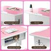 Kids Desk and Chair Set Ergonomic Height Adjustable School Students Study Table Seat Childrens Writing Stationery Bag Open Storage Drawer Side Hook