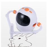 Drawing Robot Toys Painting Kit for Kids, Electronic Learning Toys with Intelligent Sensing 100 Cards, Interactive Painting Toy Set White