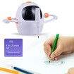 Drawing Robot Toys Painting Kit for Kids, Electronic Learning Toys with Intelligent Sensing 100 Cards, Interactive Painting Toy Set White