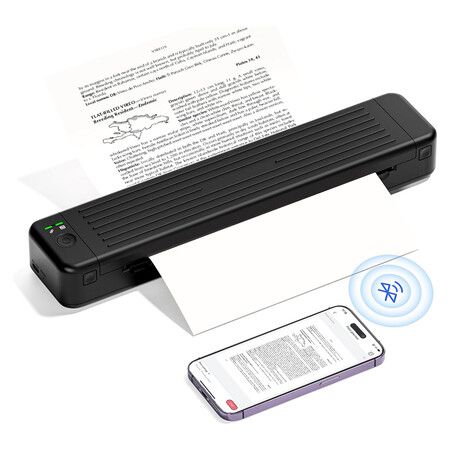 Phomemo P831 Portable Printers for Travel, P831 Wireless Thermal Printer Compatible with iOS, Android and Laptop, Inkless Portable Printer