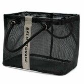 Mesh  Large Capacity Shower Basket Breathable Quick Dry with Thick Cotton Handle for Gym Travel Beach College Dorm Christmas Gift (Large Black)