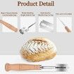 Sourdough Starter Kit Natural Rattan Proofing Basket with Full Accessories Sourdough Bread Baking Supplies for Bakers Women