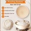 Sourdough Starter Kit Natural Rattan Proofing Basket with Full Accessories Sourdough Bread Baking Supplies for Bakers Women