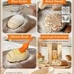 Sourdough Starter Kit Natural Rattan Proofing Basket with Full Accessories Sourdough Bread Baking Supplies for Bakers Women