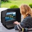 Laptop Sun Shade,Laptop Sun Glare Shield Privacy Screen Hood Computer Sunshade Bag for Working Outside Foldable Computer Shield Cover Outside 15-16''
