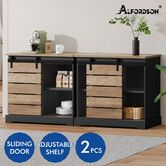 ALFORDSON 2x Buffet Sideboard Cabinet Sliding Door Cupboard Storage Kitchen