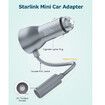 Starlink Mini 12V Car Charger Adapter 30V 2A Output 50M/164FT Extended Range Starlink Mini Cigarette Lighter Adapter to DC Extension Cable