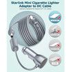 Starlink Mini 12V Car Charger Adapter 30V 2A Output 50M/164FT Extended Range Starlink Mini Cigarette Lighter Adapter to DC Extension Cable