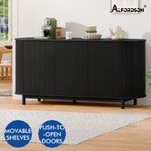 ALFORDSON Buffet Sideboard Cupboard Cabinet Storage Pantry Kitchen 3 Doors Black