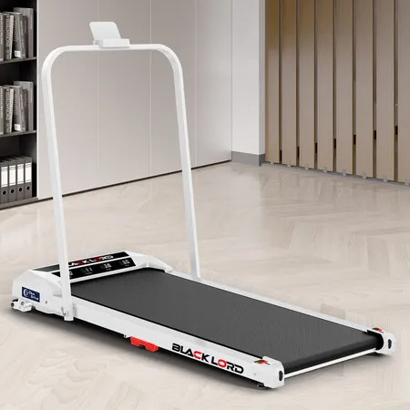 BLACK LORD Treadmill Electric Walking Pad Under Desk Home Incline Foldable White