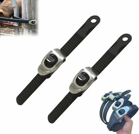 Ultimate Heavy-Duty Grip Lock Strap,Adjustable Metal Ratchet Buckle Flexible Strap,Reusable Locking Strap,2Pcs