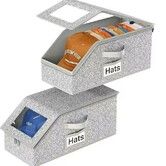 2 PCS Stackable Hat Storage for Baseball Caps Holds up to 24 Caps Hat Organizer for Closet Snapback Boxes with Cardboard
