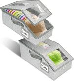 Stackable Hat Storage for Baseball Caps 2 PCS Hat Storage Boxes for Closet with Cardboard,Hat Organizer