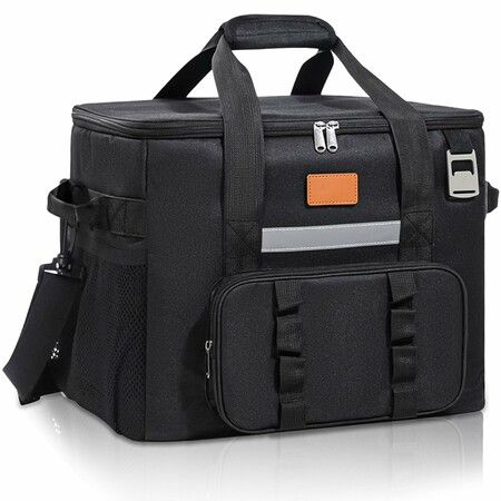 40L Large Insulated Lunch Bag Cooler Bag Foldable Cooler Bag with Adjustable Shoulder Strap,Bottle Opener Multiple Pockets for Picnic,Camping