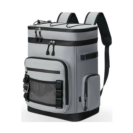 Thermal Cooler Backpack Waterproof Insulated Lunch Box for Hiking Shopping Traveling Sporting Goods Camping,30L(Grey)