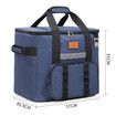 Freshness Ice Pack Lunch Bag,Large Capacity Multi-Pocket Portable Handbag,Cooler Bag for Outdoor Picnic,Camping,Food Delivery,Back to School Col Navy