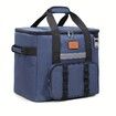 Freshness Ice Pack Lunch Bag,Large Capacity Multi-Pocket Portable Handbag,Cooler Bag for Outdoor Picnic,Camping,Food Delivery,Back to School Col Navy