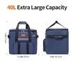 Freshness Ice Pack Lunch Bag,Large Capacity Multi-Pocket Portable Handbag,Cooler Bag for Outdoor Picnic,Camping,Food Delivery,Back to School Col Navy