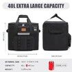 Freshness Ice Pack Lunch Bag,Large Capacity Multi-Pocket Portable Handbag,Cooler Bag for Outdoor Picnic,Camping,Food Delivery,Back to School Black