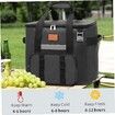 Freshness Ice Pack Lunch Bag,Large Capacity Multi-Pocket Portable Handbag,Cooler Bag for Outdoor Picnic,Camping,Food Delivery,Back to School Black