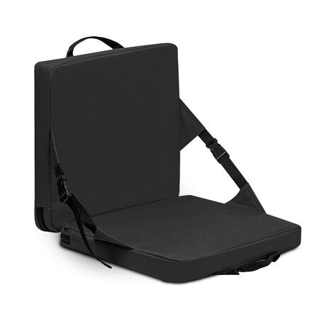 Stadium Seat Cushion, Portable High Back Soft Patio Cushion Foldable Chair Cushion with Storage Pocket, 600D Durable Kayak Seat Travel Seat Cushion