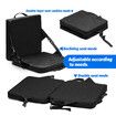 Stadium Seat Cushion, Portable High Back Soft Patio Cushion Foldable Chair Cushion with Storage Pocket, 600D Durable Kayak Seat Travel Seat Cushion