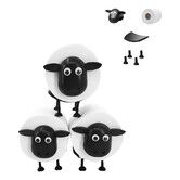 3Pcs Sheep Toilet Paper Roll Holder, Tissue Paper Storage Stand, 3D Printed Black Sheep Loo Roll Holder, Wall Mount Tissue Basket