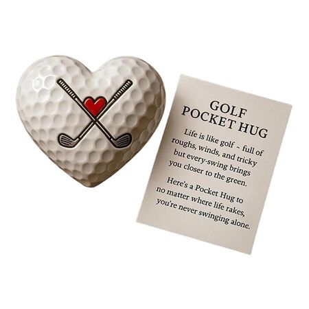Golf Pocket Hug,  Baseball Pocket Hug,  Sport Themed Ball Decor Pockets Hugs Gift with Inspirational Card