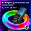USB Podcast Microphone PC Mic Computer Condenser Tripod Stand Pop Filter RGB Gaming YouTube Streaming Omnidirectional Recording Laptop Plug and Play