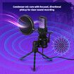USB Podcast Microphone PC Mic Computer Condenser Tripod Stand Pop Filter RGB Gaming YouTube Streaming Omnidirectional Recording Laptop Plug and Play