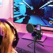 USB Podcast Microphone PC Mic Computer Condenser Tripod Stand Pop Filter RGB Gaming YouTube Streaming Omnidirectional Recording Laptop Plug and Play