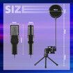 USB Podcast Microphone PC Mic Computer Condenser Tripod Stand Pop Filter RGB Gaming YouTube Streaming Omnidirectional Recording Laptop Plug and Play