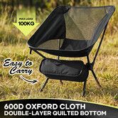 Portable Camping Chair Light Camp Beach Fishing Hiking Outdoor Seat Backpacking Patio Backyard Garden Lawn Picnic Event Seating Furniture Storage Bag