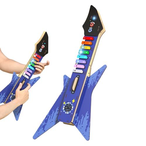 Musical Instrument Building Kit DIY Wooden Electric Guitar Building Kit Musical Instrument Puzzle Model ...