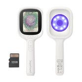 Digital Microscope, Autofocus Handheld Microscope, Magnifier with 2.8 inch IPS Screen and LEDs, Portable Magnifying Glass, 32 GB MicroSD Memory Card
