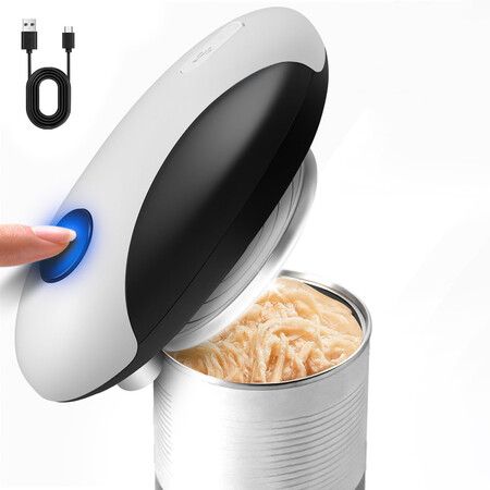 Rechargeable Electric Can Opener,One Touch Safety Automatic Can Opener Easy Smooth Edge Hands Free,Ideal for Seniors People with Weak Hands & Arthritis