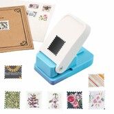 Stamp Punch,1X0.8inch Stamp Puncher Rectangular Postage Stamps Punches,Stamps Shaped Paper Punch,Lever Paper Punches,Craft Cutter Hole Puncher