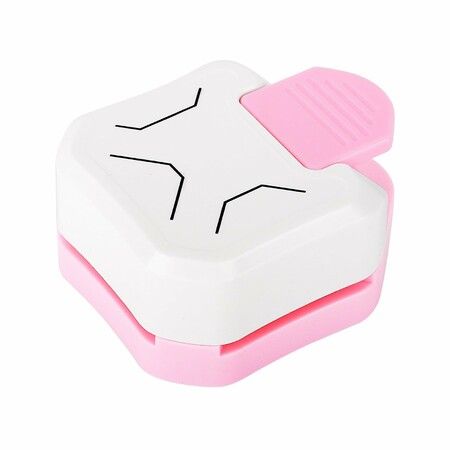 Paper Corner Cutter Punch,Corner Rounder Punch for Scrapbook Supplies,3 in 1 (R4mm, R7mm, R10mm) Round Corner Cutter Rounder Pink