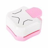Paper Corner Cutter Punch,Corner Rounder Punch for Scrapbook Supplies,3 in 1 (R4mm, R7mm, R10mm) Round Corner Cutter Rounder Pink