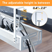 Under Desk Cable Management Tray,Cable Organizer,Cable Management Box,For Desk,Under Desk Storage For Office Home Desk Cable Raceway (White)
