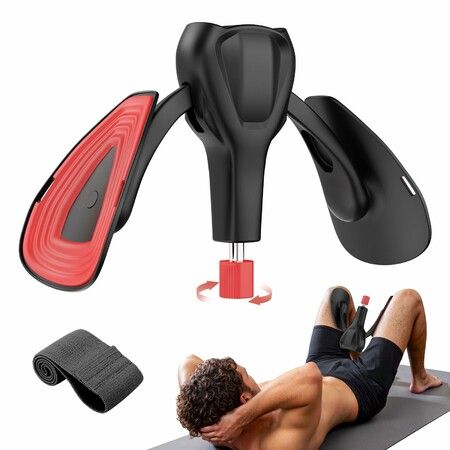 Pelvic Floor Exercise Devices 77 lb Adjustable Kegel Inner Thigh Exerciser and Hip Trainer Workout Equipment,with Band