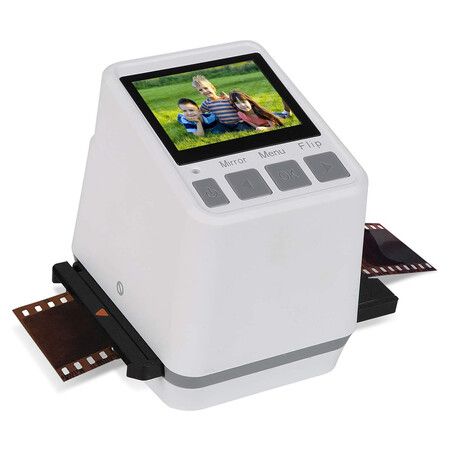 Mini Digital Film and Slide Scanner Photo Scanner with Film and Slide Holder, 2.4 LCD Screen Built in Colour Display with High Definition