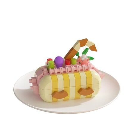 Mini Building Blocks Cake Sets Cute Micro Mini Cake Building Bricks for Adults Kids Preschool Pretend play toys   Party Favors  Teenagers Lemon Grape
